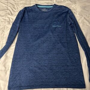 Vineyard Vines Heathered Blue Performance Shirt